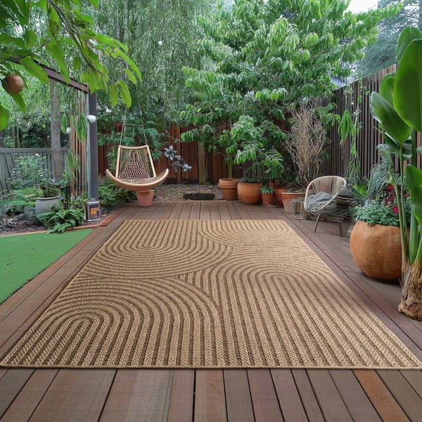 Brūns iekštelpu un āra paklājs 120x170 cm Timber 1401 – Ayyildiz Carpets-image-1