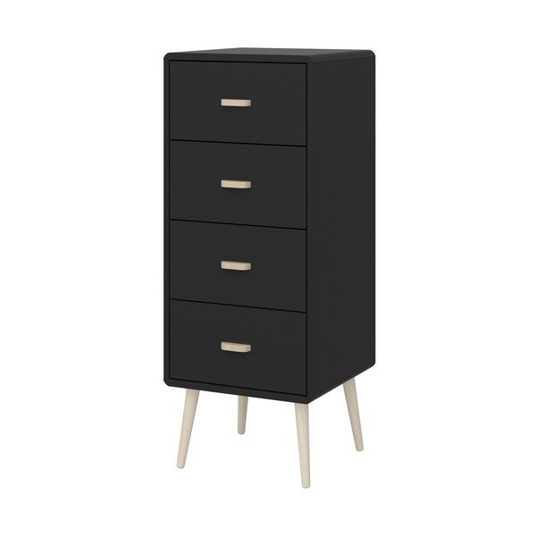 Melna augsta kumode 41x105 cm Mino – Tvilum-image-2