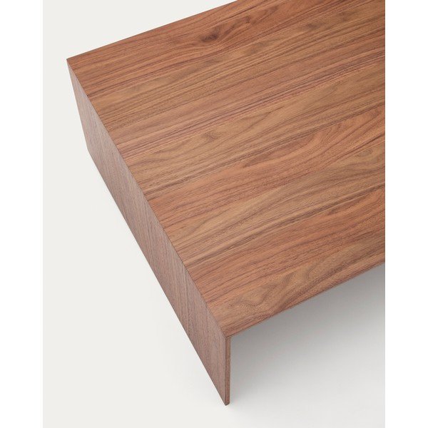 Tumša dabīga toņa žurnālgaldiņš ar riekstkoka imitāciju 70x140 cm Litto – Kave Home-image-4