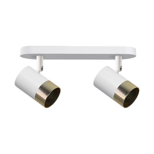 Balta/zelta krāsas griestu lampa ar metāla abažūru 34x5,5 cm Tobi – Candellux Lighting