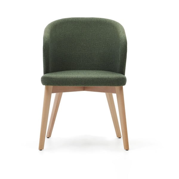 Tumši zaļš polsterēts ēdamistabas krēsls Darice – Kave Home-image-4