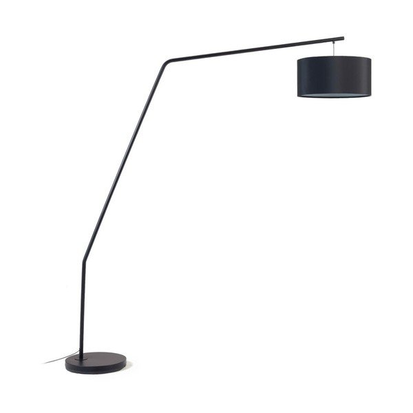 Melna stāvlampa ar auduma abažūru (augstums 221,5 cm) Ciana – Kave Home