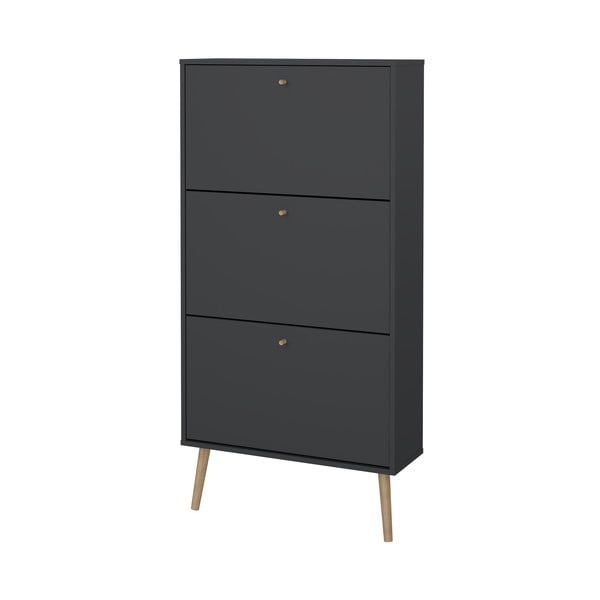 Antracīta pelēks atverams apavu plaukts Bodo – Tvilum-image-3