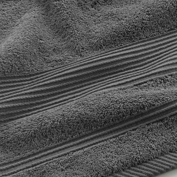 Tumši pelēks frotē kokvilnas dvielis 90x150 cm Tendresse – douceur d'intérieur-image-2