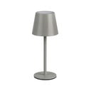 Pelēka LED galda lampa ar metāla abažūru (augstums 21 cm) Diaz – Reality