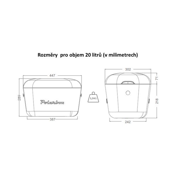Gaiši zaļa aukstumkaste 20 l Pop – Polarbox-image-2