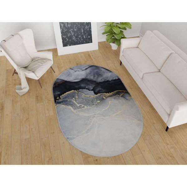 Melnbalts mazgājams paklājs 60x100 cm – Vitaus-image-1