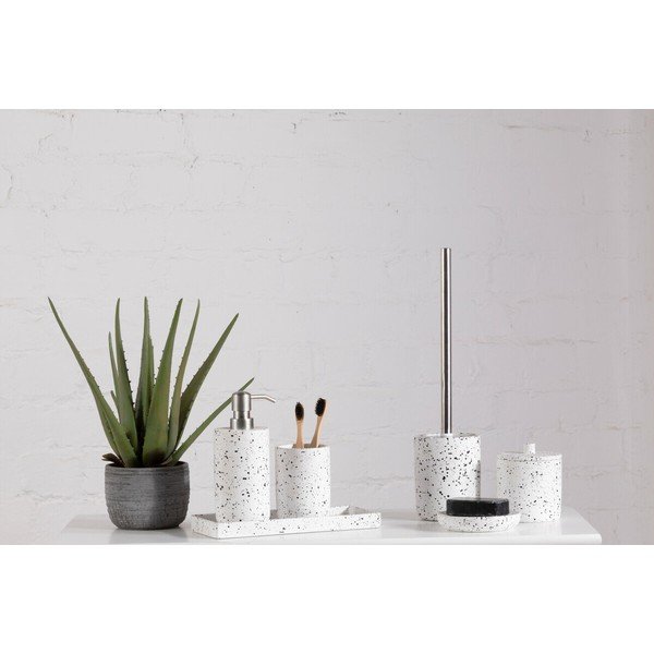 Krēmkrāsas betona trauks zobu birstei Mozie – Premier Housewares-image-1