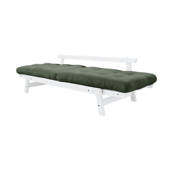Izvelkamais dīvāns Karup Design Step White/Olive Green-image-4