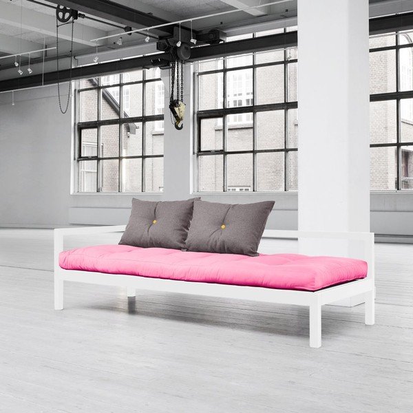 Daudzfunkcionālais dīvāns Karup Soul White/Magenta/Amarillo