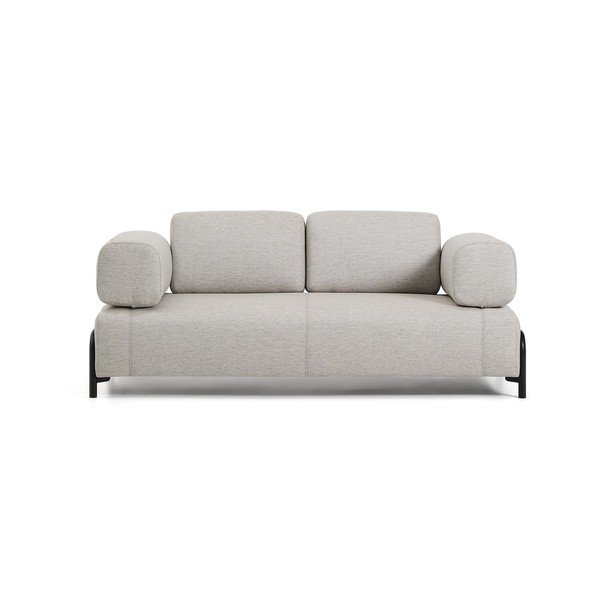 Pelēkbēšs modulārais dīvāns 200 cm Compo – Kave Home