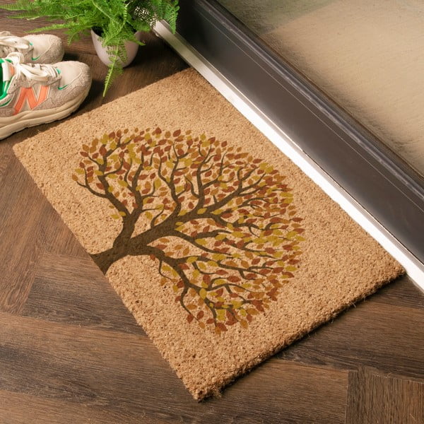 Kokosšķiedras kājslauķis 40x60 cm Autumnal Tree of Life – Artsy Doormats-image-1