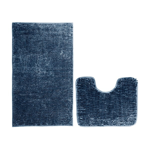 Tumši zili vannas istabas paklājiņi (2 gab.) AmeliaHome Bati