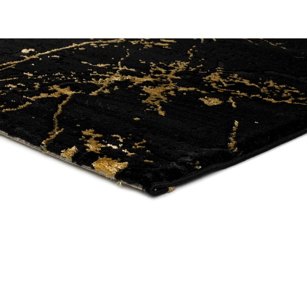 Melns paklājs Universal Gold Marble, 80 x 150 cm-image-2