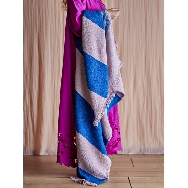 Zils/rozā pleds 130x160 cm Cadeo – Bloomingville-image-1