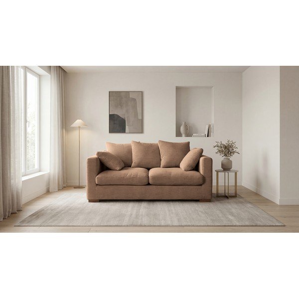 Gaiši brūns velveta dīvāns 175 cm Comfy – Scandic-image-4