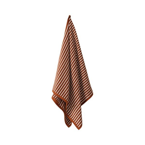 Konjakbrūns/krēmkrāsas kokvilnas dvielis 70x140 cm Dixie – Jotex-image-2