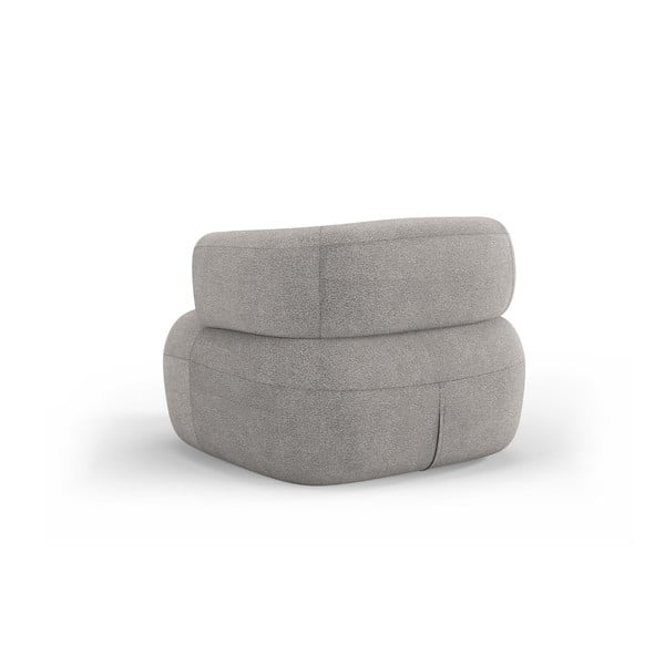 Gaiši pelēks atpūtas krēsls no buklē auduma Jenny – Micadoni Home-image-3