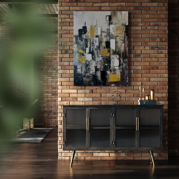 Attēls ar manuāli gleznotiem elementiem 70x100 cm Cityscape – Styler-image-4