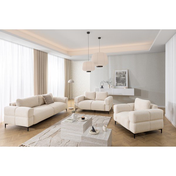 Krēmkrāsas dīvāns 217 cm Helio – Ropez-image-1