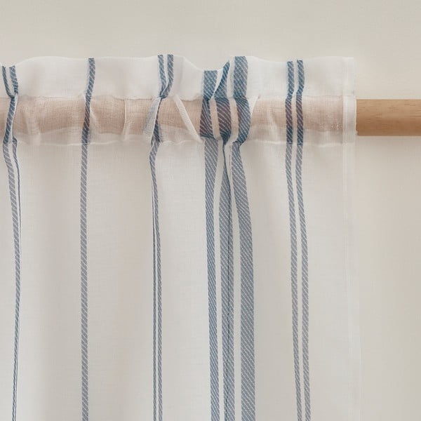 Balts dienas aizkars no voiles 140x137 cm Harbour Stripe – Catherine Lansfield