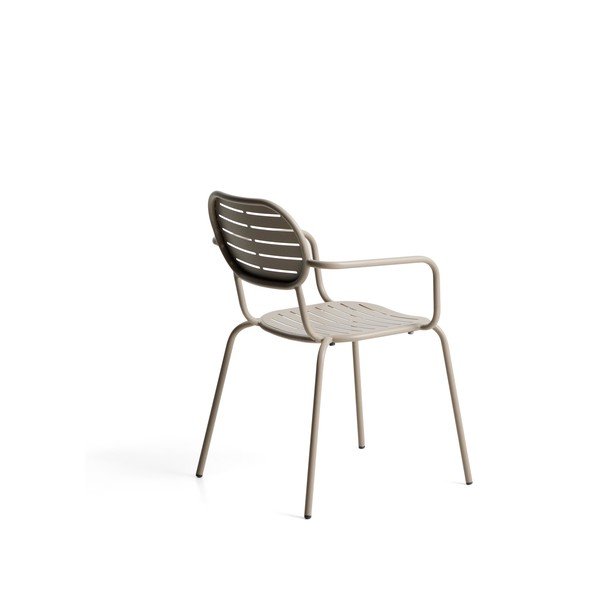 Pelēkbrūns metāla dārza krēsls Brai – Kave Home-image-2