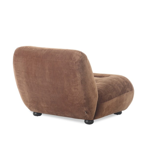 Brūns samta atpūtas krēsls Wyatt – Dutchbone-image-4