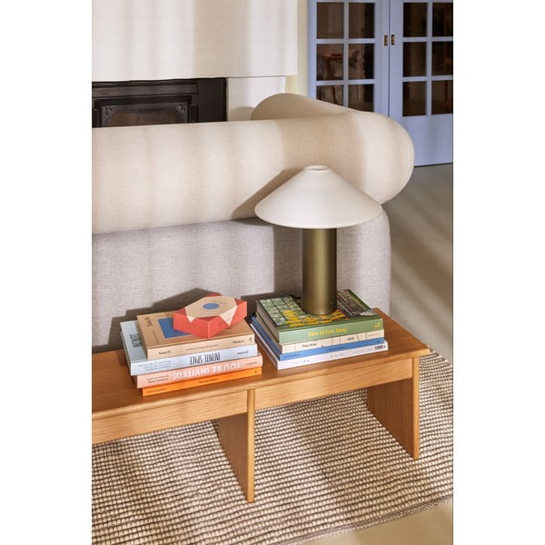 Tumši zaļa galda lampa ar stikla abažūru (augstums 40 cm) Orbit – Hübsch-image-1