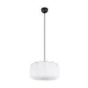 Balta metāla piekaramā lampa ar auduma abažūru ø 40 cm Madleine – Reality
