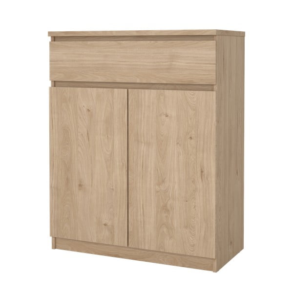 Dabīga toņa kumode ar ozolkoka imitāciju 80x100x40 cm Naia – Tvilum-image-4