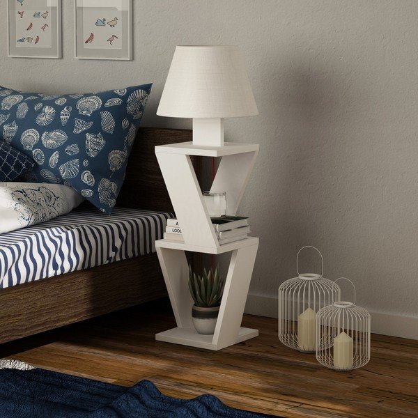 Balta brīvi stāvoša lampa Kozena White-image-1