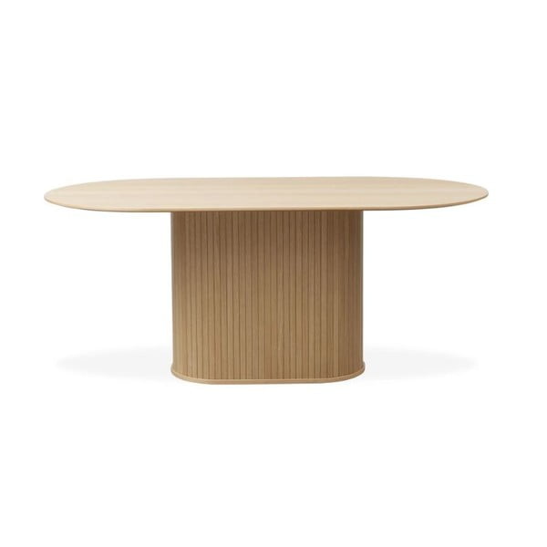 Ēdamgalds ar ozolkoka imitācijas galda virsmu 95x180 cm Nola – Unique Furniture