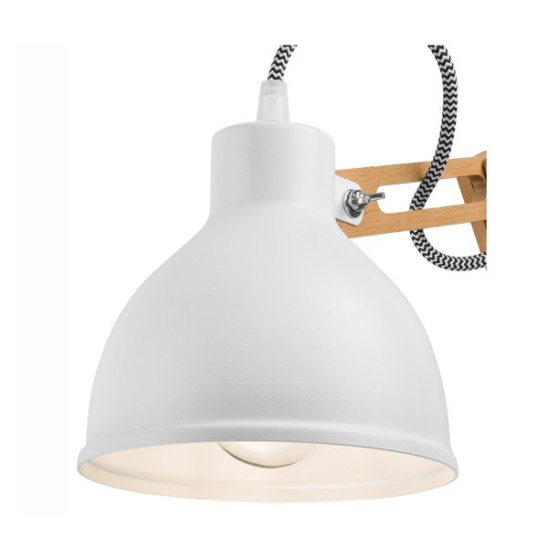Balta/brūna sienas lampa ø 15 cm Marcello – LAMKUR-image-3