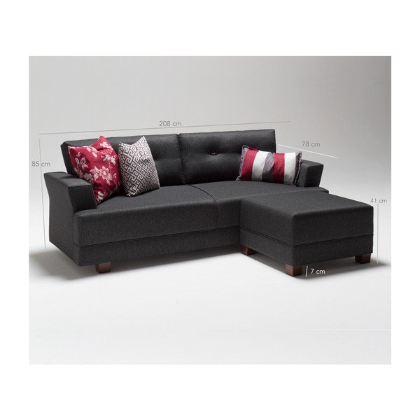 Pelēks dīvāns kreisais stūris Balcab Home Ingrid-image-1