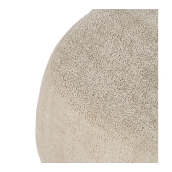 Bēšs pufs no buklē auduma – Ixia-image-4