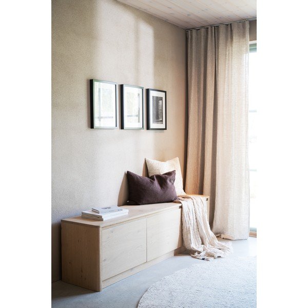 Gaiša dabīga toņa kumode ar ozolkoka imitāciju 180x50x40 cm Melstone – Rowico-image-1