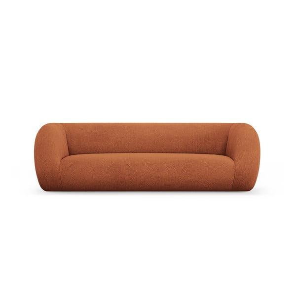 Oranžs dīvāns no buklē auduma 230 cm Essen – Cosmopolitan Design