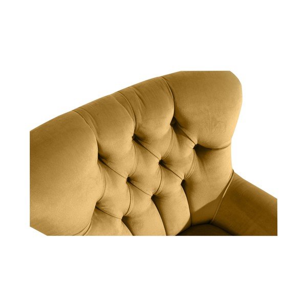 Dzeltens atzveltnes krēsls Max Winzer Brandon Suede-image-2