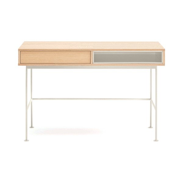 Darba galds ar ozolkoka imitācijas galda virsmu 60x120 cm Yoko – Teulat