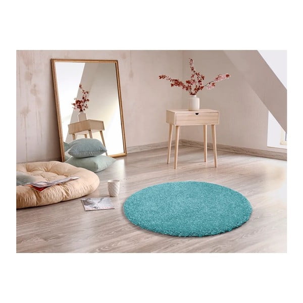 Gaiši zils paklājs Universal Aqua Liso, ø 80 cm-image-2