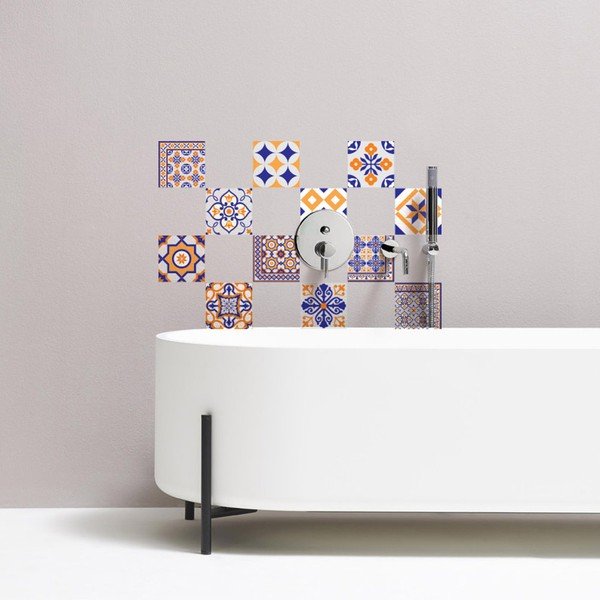 12 dekoratīvo sienas uzlīmju komplekts Ambiance Alenna, 20 x 20 cm-image-4