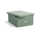 Zilganzaļa kartona uzglabāšanas kaste ar vāku 34,5x45x18,5 cm Katrin Canvas Paper Laminate – Bigso