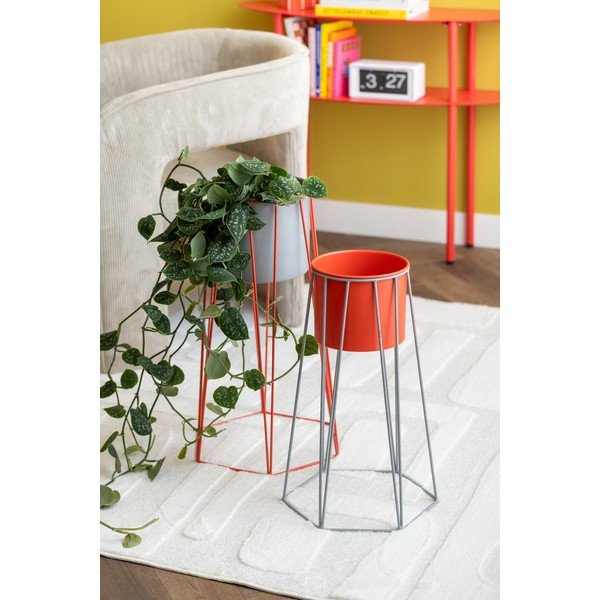 Sarkans metāla konsoles galds 28x90 cm Cool Retro – Leitmotiv-image-3