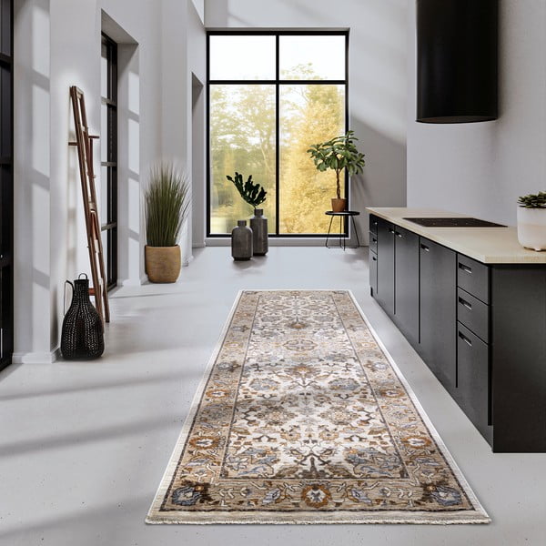 Brūns/krēmkrāsas celiņa paklājs 80x190 cm Egon – Villeroy&Boch-image-1