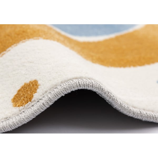 Okera dzeltens/ziloņkaula krāsas bērnu paklājs ø120 cm Joyful Gold – FD-image-2