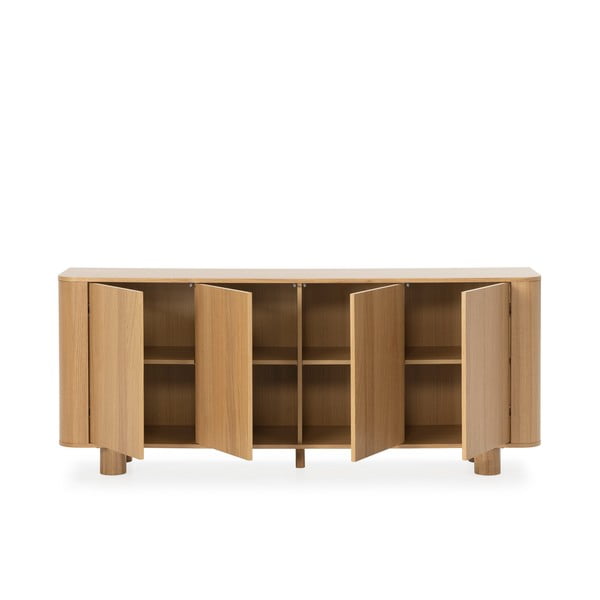 Dabīga toņa kumode ar ozolkoka imitāciju 180x75x40 cm Padoc – MOME-image-4