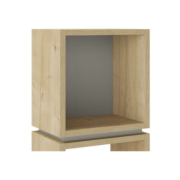 Zaļš/dabīga toņa grāmatplaukts ar ozolkoka imitāciju 32x133 cm Lofty – Marckeric-image-3