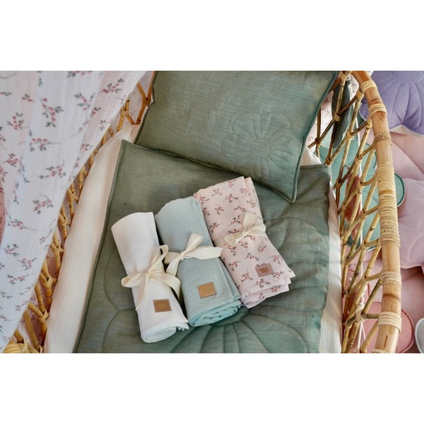 Smilškrāsas muslīna bērnu sega 100x100 cm Cream – Moi Mili-image-1