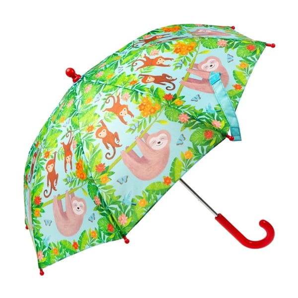 Zaļš lietussargs ar slinkoņa motīvu Sass & Belle Boho