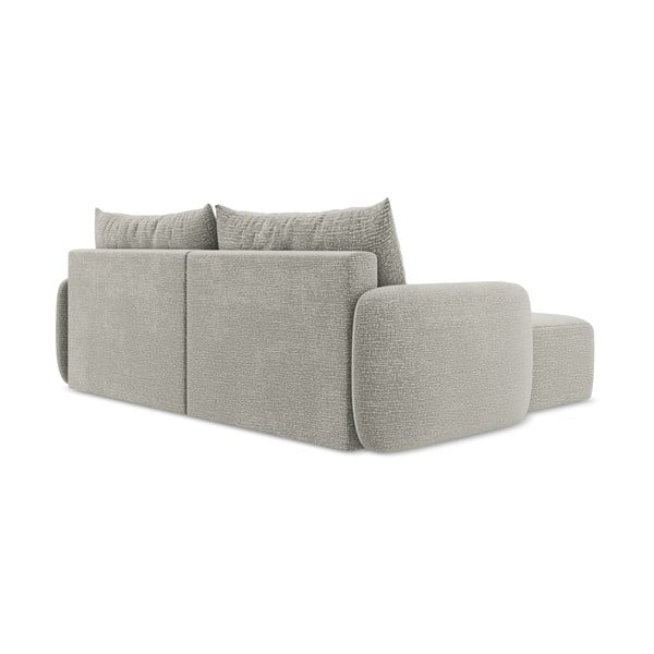 Gaiši pelēks salokāms/ar uzglabāšanas vietu stūra dīvāns (ar kreiso stūri) Kalena – Makamii-image-4